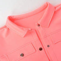 Sleeveless Buttoned Ribbon Pointed Hem Crop Jacket