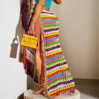 Hand Crcheted Tassel Straps Beach Skirt