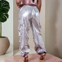 Retro Street Pleated Casual Cargo Pants