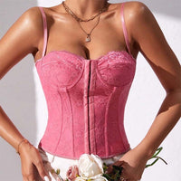 Sleeveless Corset Style Slim Fit Tank Top