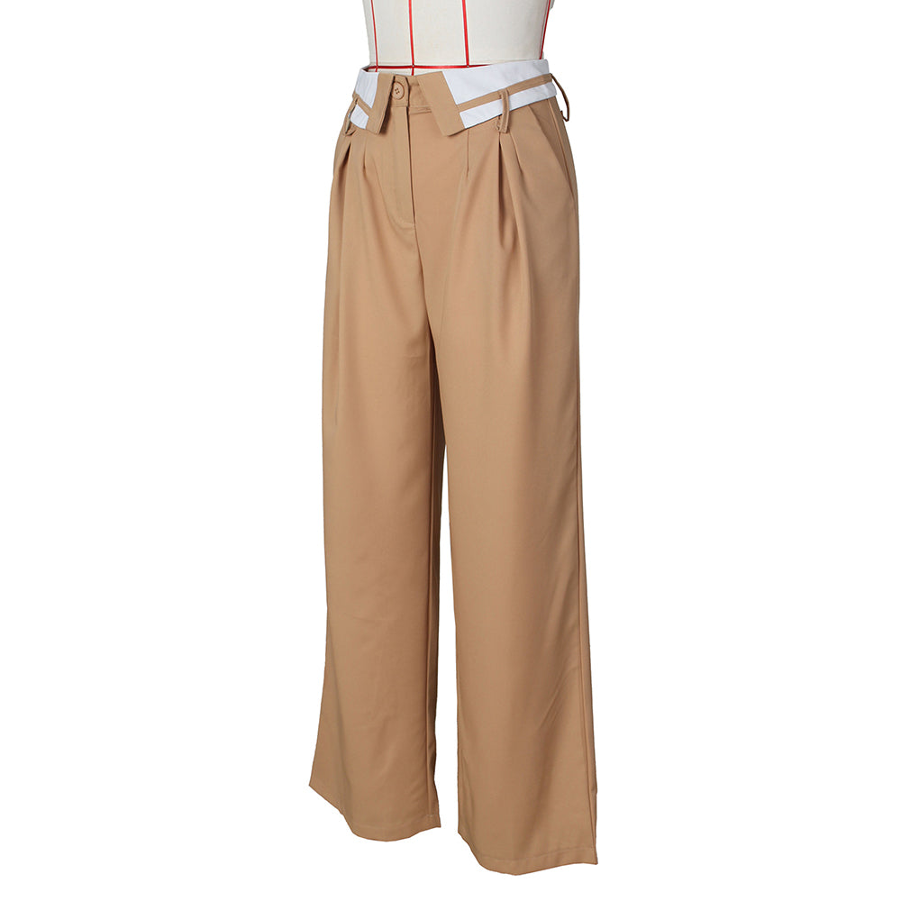 Retro Drape Loose Fit Straight Casual Long Pants