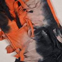 Tie Dyed Auspicious Tube Top Trousers Suit