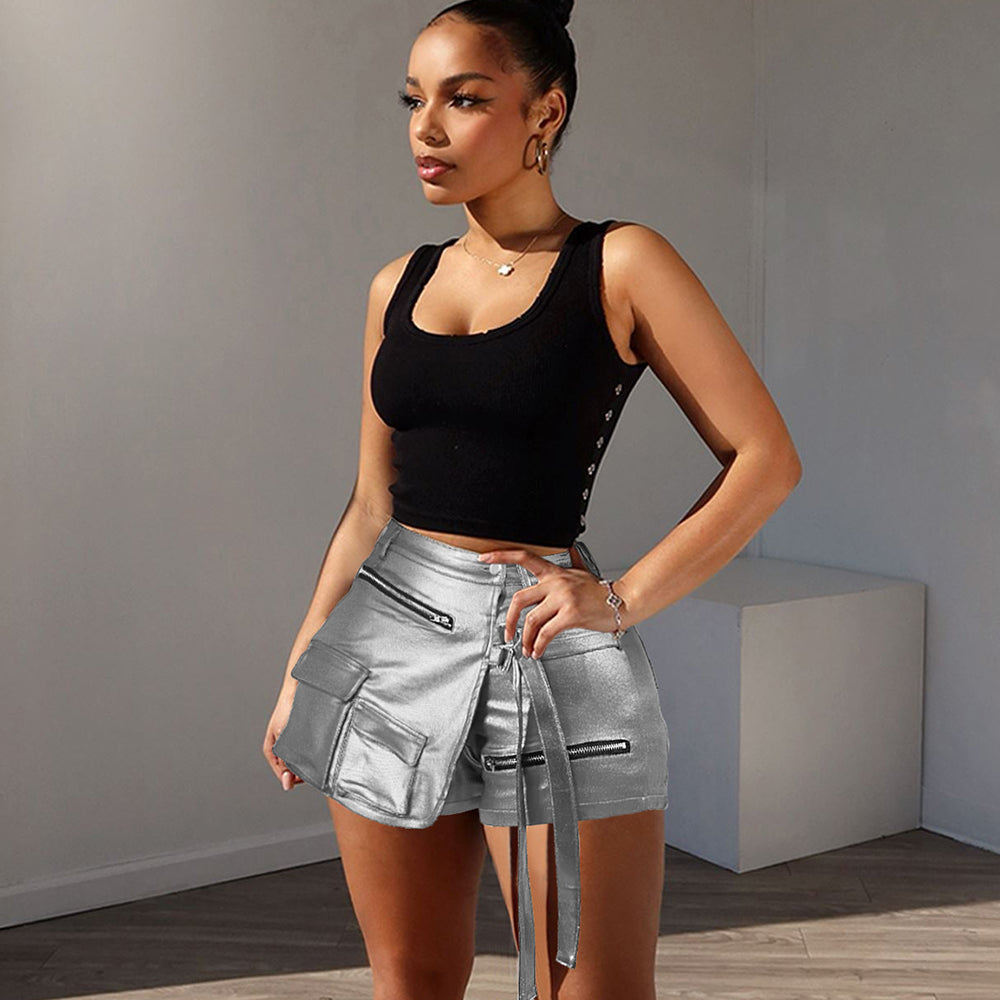 High Elastic Multi Pocket Workwear Skorts