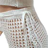 Beach Hollow Knitted Holiday Strap Skirt Suit