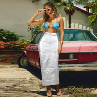 Sexy Hip Wrapped Slim Fit Maxi Skirt