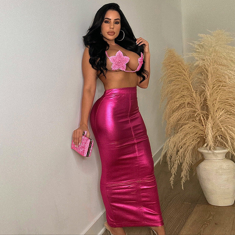 Sexy Hip Wrapped Slim Fit Maxi Skirt